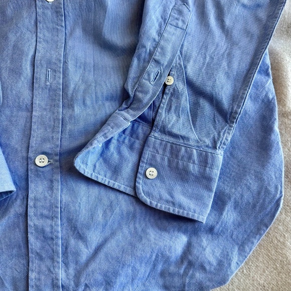 Maison Kitsuné Oxford cloth button-down in blue, size S - Picture 4 of 5